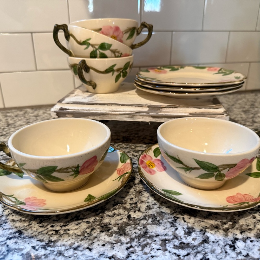 Franciscan Desert Rose Cup and Saucers